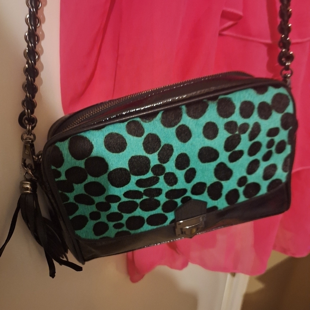 Eric Javits Black and Green Crossbody Bag - Picture 2 of 12